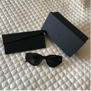 Dior Catstyle1 Black and Gold Sunglasses